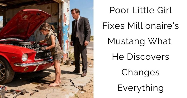 Poor Little Girl Fixes Millionaire’s Mustang — What He Discovers Changes Everything