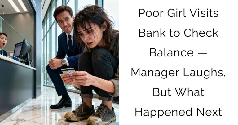 Poor Girl Visits Bank to Check Balance — Manager Laughs, But What Happened Next