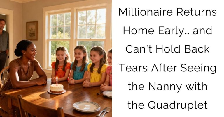 Millionaire Returns Home Early… and Can’t Hold Back Tears After Seeing the Nanny with the Quadruplet