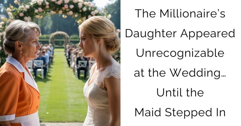 The Millionaire’s Daughter Appeared Unrecognizable at the Wedding… Until the Maid Stepped In
