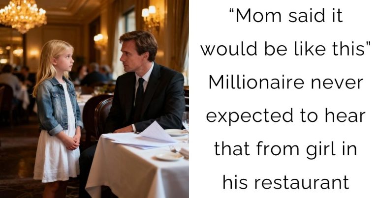 “Mom said it would be like this” Millionaire never expected to hear that from girl in his restaurant
