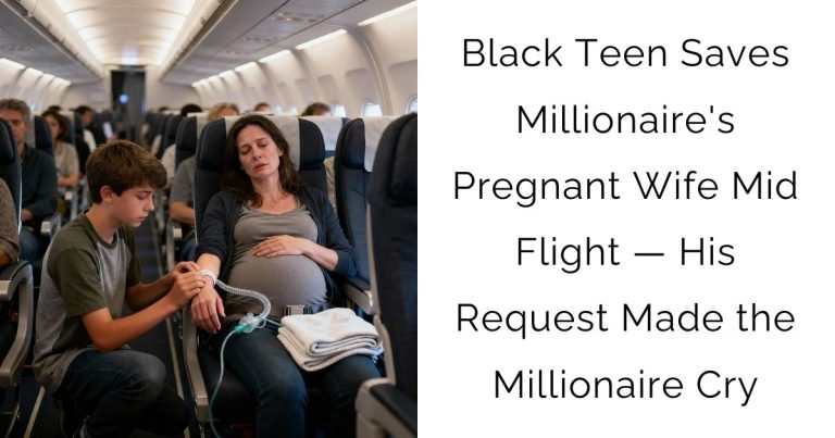 Black Teen Saves Millionaire’s Pregnant Wife Mid-Flight — His Request Made the Millionaire Cry