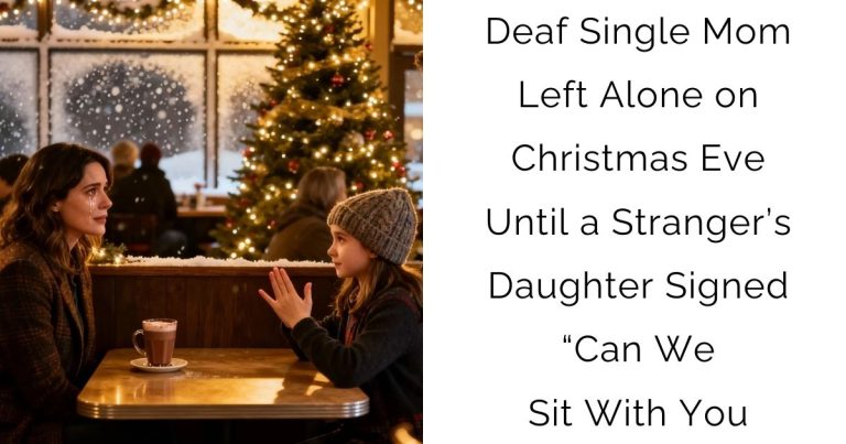 Deaf Single Mom Left Alone on Christmas Eve—Until a Stranger’s Daughter Signed “Can We Sit With You