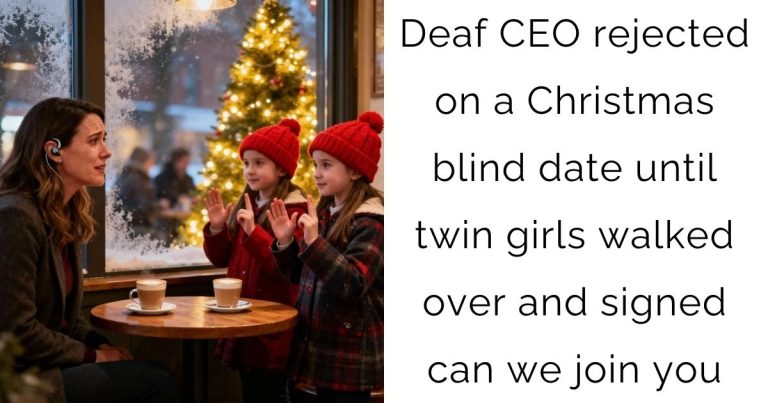 Deaf CEO rejected on a Christmas blind date—until twin girls walked over and signed can we join you
