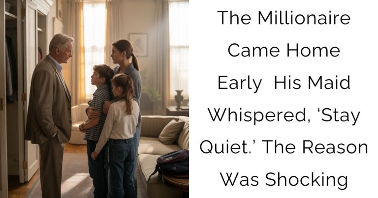 The Millionaire Came Home Early — His Maid Whispered, ‘Stay Quiet.’ The Reason Was Shocking