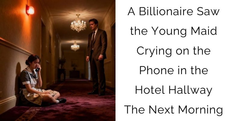 A Billionaire Saw the Young Maid Crying on the Phone in the Hotel Hallway — The Next Morning