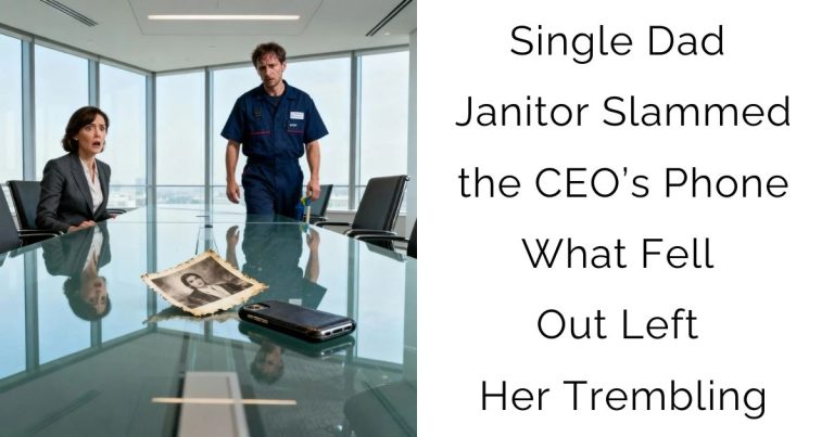 Single Dad Janitor Slammed the CEO’s Phone — What Fell Out Left Her Trembling