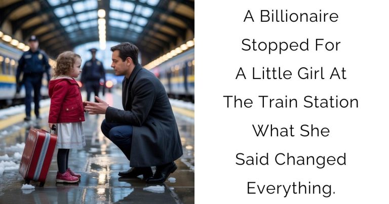A Billionaire Stopped For A Little Girl At The Train Station — What She Said Changed Everything.