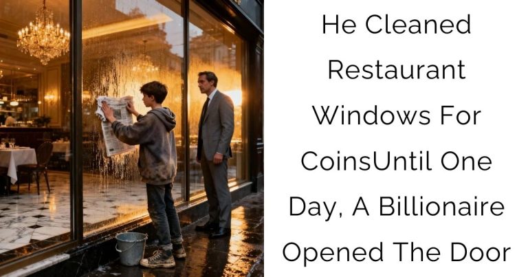 He Cleaned Restaurant Windows For Coins—Until One Day, A Billionaire Opened The Door