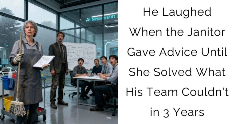 He Laughed When the Janitor Gave Advice—Until She Solved What His Team Couldn’t in 3 Years