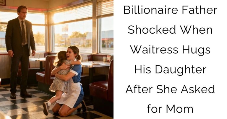 Billionaire Father Shocked When Waitress Hugs His Daughter After She Asked for Mom