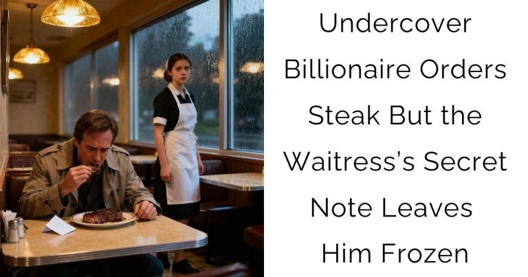 Undercover Billionaire Orders Steak — But the Waitress’s Secret Note Leaves Him Frozen