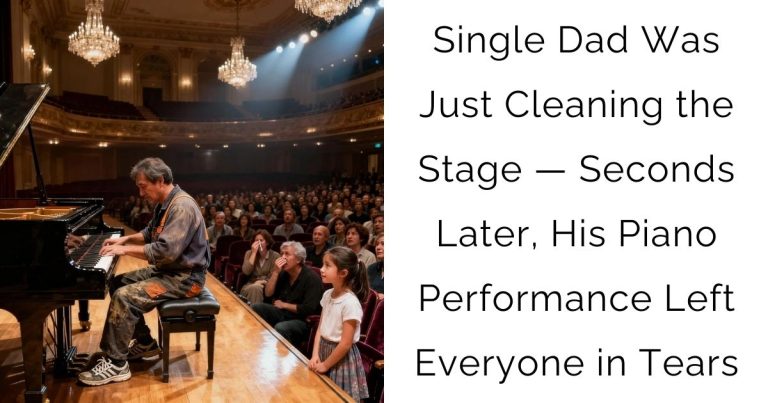 Single Dad Was Just Cleaning the Stage — Seconds Later, His Piano Performance Left Everyone in Tears