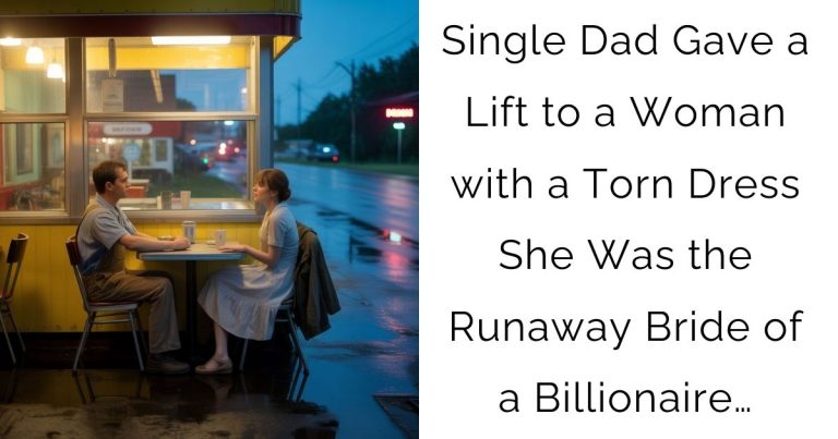 Single Dad Gave a Lift to a Woman with a Torn Dress — She Was the Runaway Bride of a Billionaire…