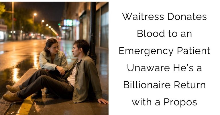 Waitress Donates Blood to an Emergency Patient—Unaware He’s a Billionaire Return with a Propos