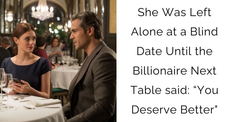 She Was Left Alone at a Blind Date — Until the Billionaire Next Table said: “You Deserve Better”
