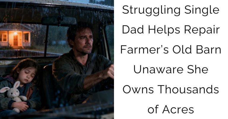 Struggling Single Dad Helps Repair Farmer’s Old Barn – Unaware She Owns Thousands of Acres