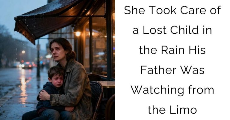 She Took Care of a Lost Child in the Rain—His Father Was Watching from the Limo