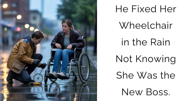 He Fixed Her Wheelchair in the Rain—Not Knowing She Was the New Boss.