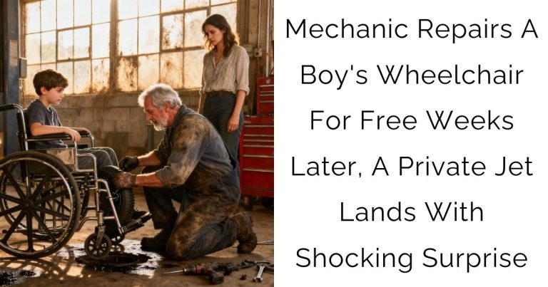 Mechanic Repairs A Boy’s Wheelchair For Free Weeks Later, A Private Jet Lands With Shocking Surprise