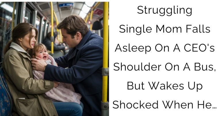 Struggling Single Mom Falls Asleep On A CEO’s Shoulder On A Bus, But Wakes Up Shocked When He…
