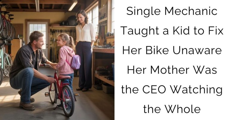 Single Mechanic Taught a Kid to Fix Her Bike—Unaware Her Mother Was the CEO Watching the Whole
