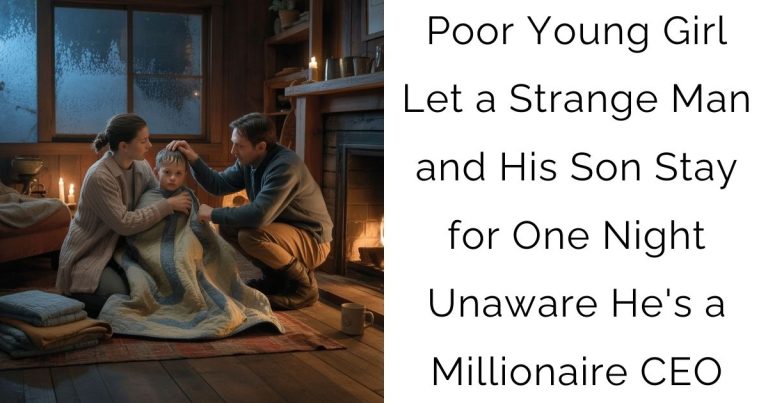 Poor Young Girl Let a Strange Man and His Son Stay for One Night—Unaware He’s a Millionaire CEO