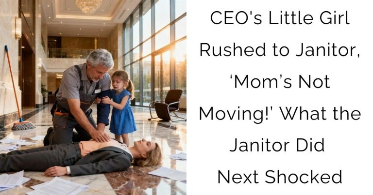 CEO’s Little Girl Rushed to Janitor, ‘Mom’s Not Moving!’ — What the Janitor Did Next Shocked