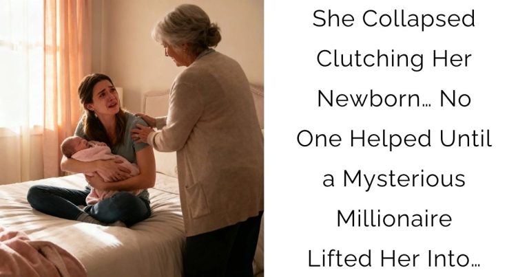 She Collapsed Clutching Her Newborn… No One Helped—Until a Mysterious Millionaire Lifted Her Into…