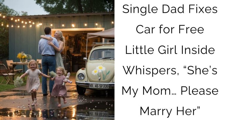 Single Dad Fixes Car for Free — Little Girl Inside Whispers, “She’s My Mom… Please Marry Her”