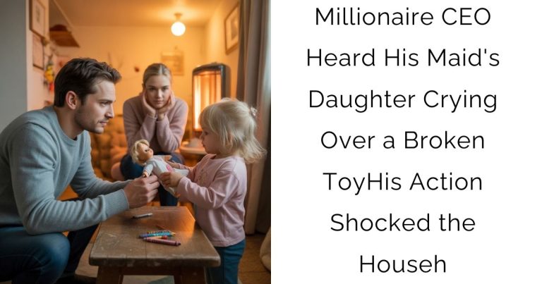 Millionaire CEO Heard His Maid’s Daughter Crying Over a Broken Toy—His Action Shocked the Househ