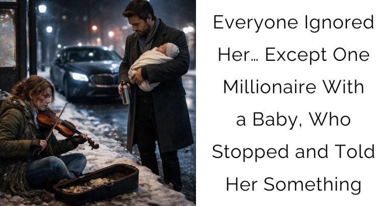Everyone Ignored Her… Except One Millionaire With a Baby, Who Stopped and Told Her Something