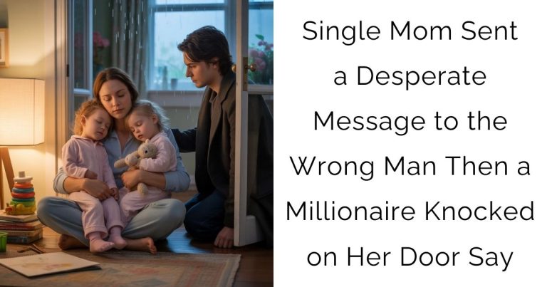 Single Mom Sent a Desperate Message to the Wrong Man—Then a Millionaire Knocked on Her Door Say