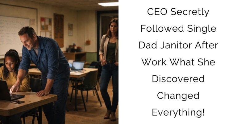 CEO Secretly Followed Single Dad Janitor After Work—What She Discovered Changed Everything!