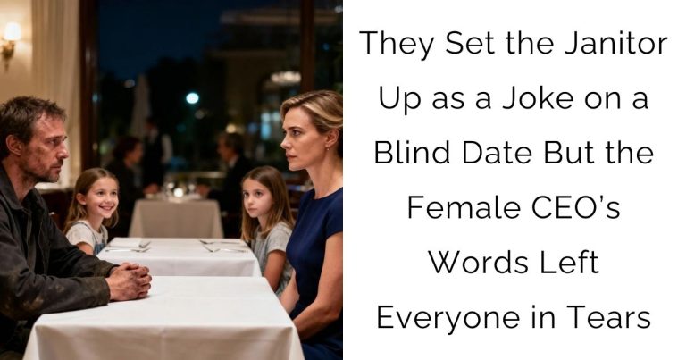 They Set the Janitor Up as a Joke on a Blind Date—But the Female CEO’s Words Left Everyone in Tears