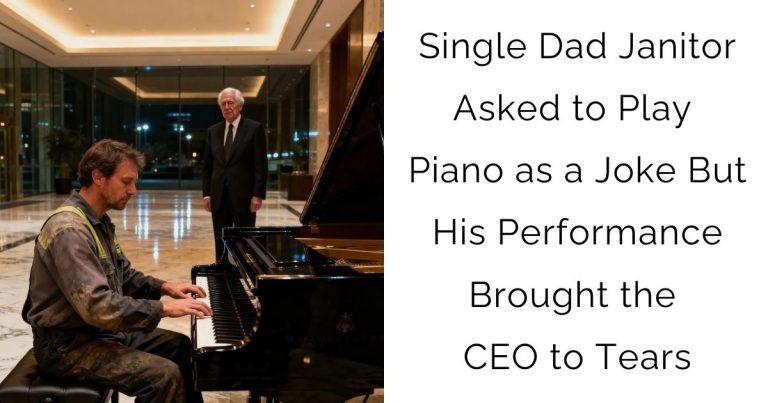 Single Dad Janitor Asked to Play Piano as a Joke — But His Performance Brought the CEO to Tears