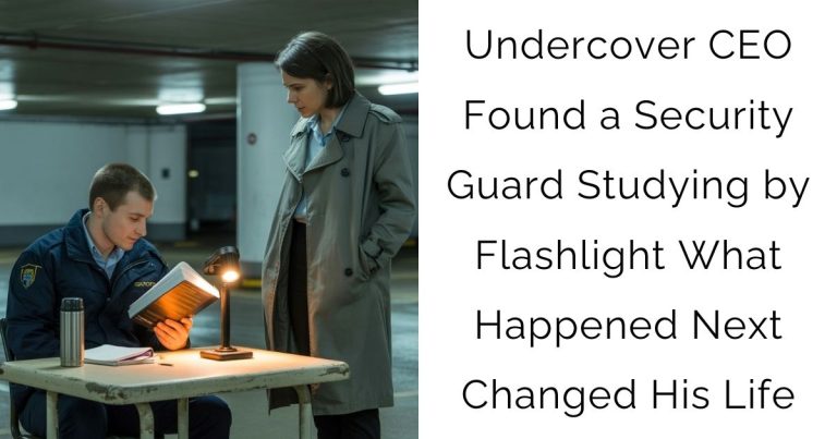 Undercover CEO Found a Security Guard Studying by Flashlight —What Happened Next Changed His Life