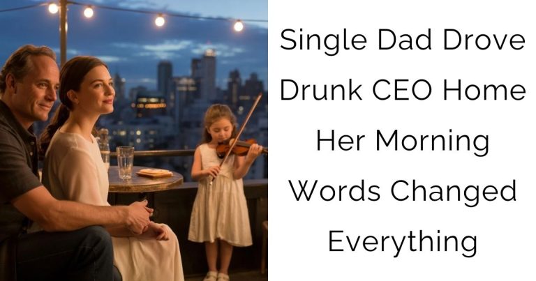 Single Dad Drove Drunk CEO Home — Her Morning Words Changed Everything
