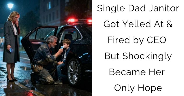 Single Dad Janitor Got Yelled At & Fired by CEO – But Shockingly Became Her Only Hope