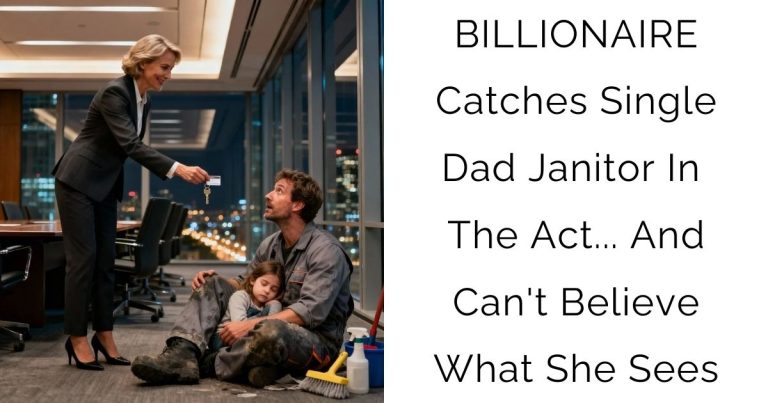 BILLIONAIRE Catches Single Dad Janitor In The Act… And Can’t Believe What She Sees