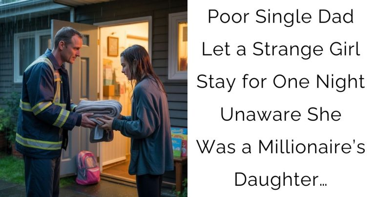 Poor Single Dad Let a Strange Girl Stay for One Night—Unaware She Was a Millionaire’s Daughter…