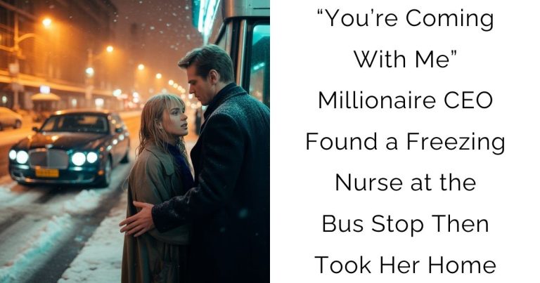 “You’re Coming With Me” Millionaire CEO Found a Freezing Nurse at the Bus Stop—Then Took Her Home