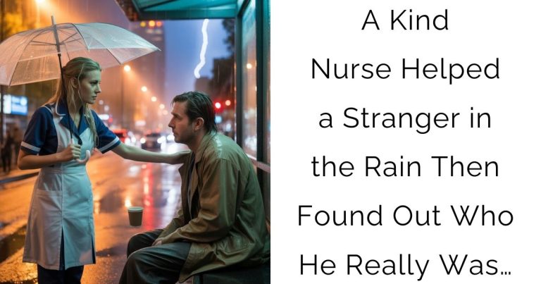 A Kind Nurse Helped a Stranger in the Rain—Then Found Out Who He Really Was…