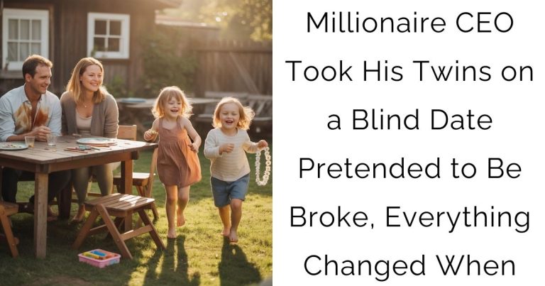 Millionaire CEO Took His Twins on a Blind Date—Pretended to Be Broke, Everything Changed When