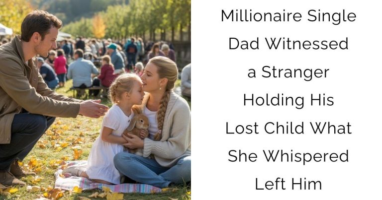 Millionaire Single Dad Witnessed a Stranger Holding His Lost Child—What She Whispered Left Him