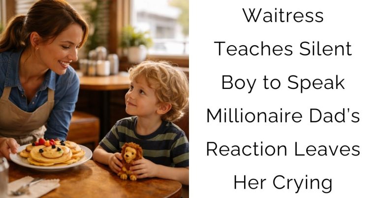 Waitress Teaches Silent Boy to Speak — Millionaire Dad’s Reaction Leaves Her Crying