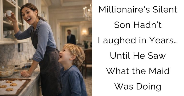 Millionaire’s Silent Son Hadn’t Laughed in Years… Until He Saw What the Maid Was Doing