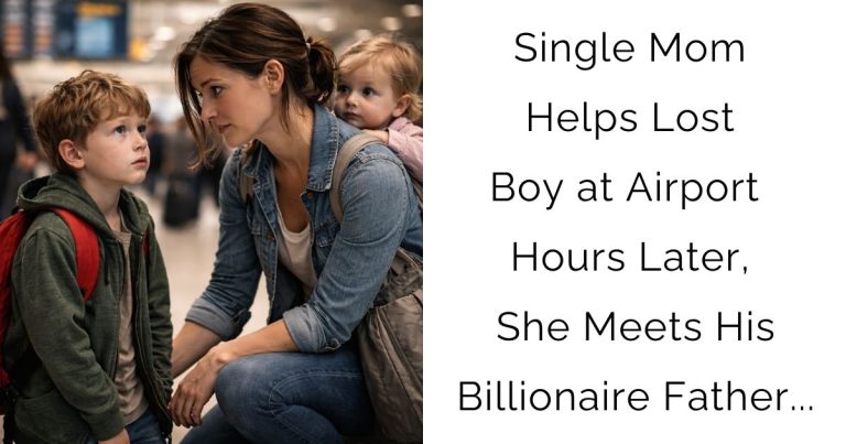 Single Mom Helps Lost Boy at Airport — Hours Later, She Meets His Billionaire Father…