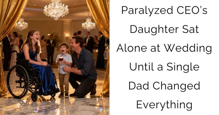 Paralyzed CEO’s Daughter Sat Alone at Wedding — Until a Single Dad Changed Everything