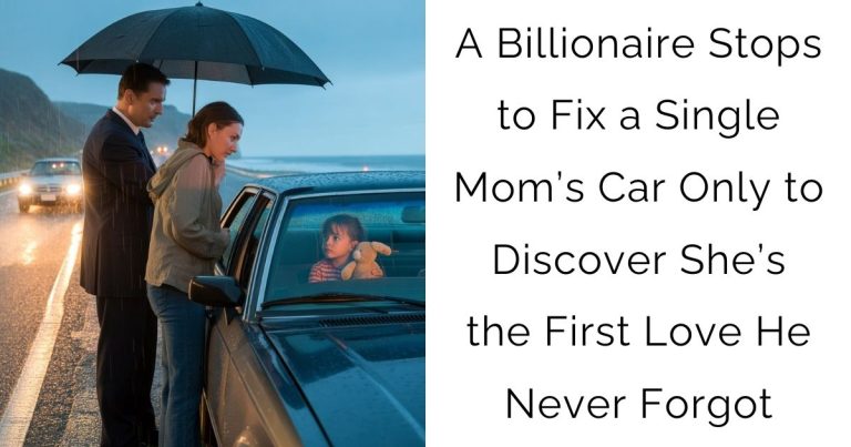 A Billionaire Stops to Fix a Single Mom’s Car —Only to Discover She’s the First Love He Never Forgot